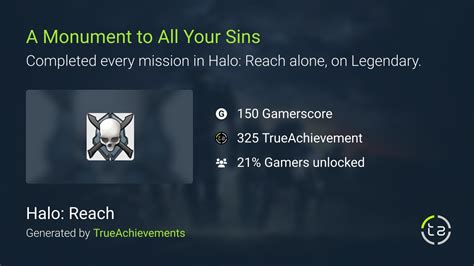 A Monument To All Your Sins Achievement In Halo Reach