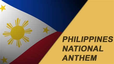 Philippines National Anthem Instrumental And Lyrics Youtube