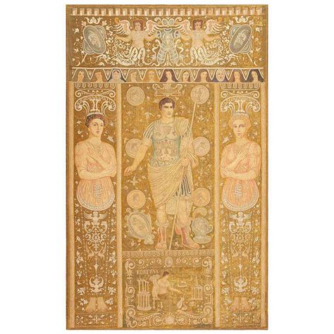Rare Antique Italian Tapestry Depicting Roman Emperor Julius Caesar At