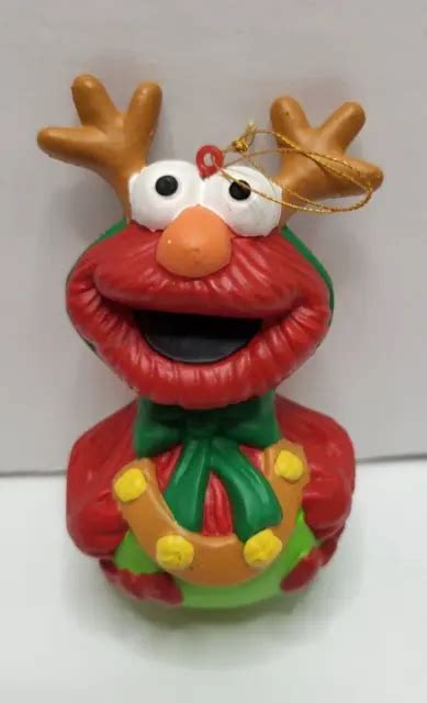 Vintage Sesame Street Elmo Muppets Jim Henson Christmas Tree Ornament
