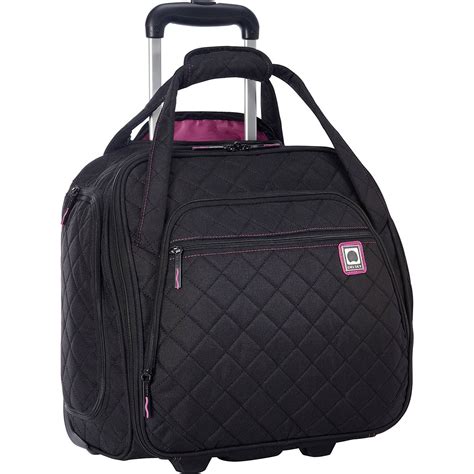 delsey quilted rolling underseat tote exclusive delsey best carry on luggage bags