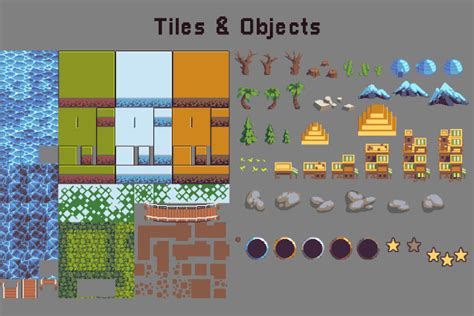 Level Map Pixel Art Assets Pack 2