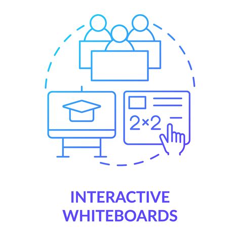 Interactive Whiteboards Blue Gradient Concept Icon Equipment For