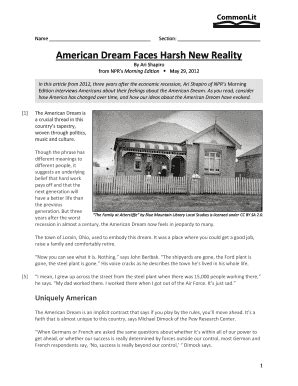 We are here to help. American Dream Faces Harsh New Reality Worksheet Answers - Fill Online, Printable, Fillable ...