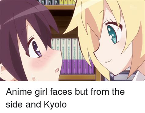 Ll Line Anime Girl Faces But From The Side And Kyolo
