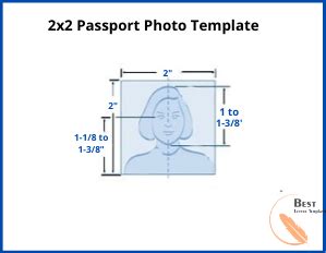 Free Printable Blank Sample Passport Photo Template