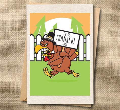 funny thanksgiving card turkey card funny holiday card etsy uk