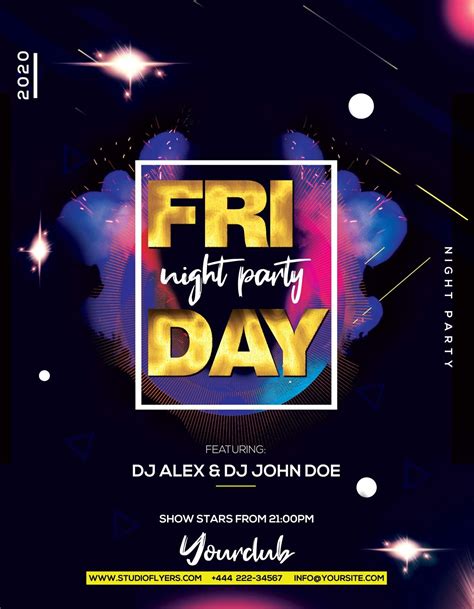 friday night party freebie psd flyer template psd flyer templates free