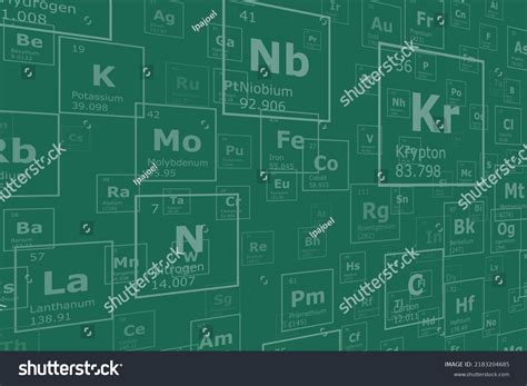Background Perspective Chemical Elements Periodic Table Stock Vector