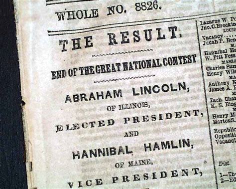 Abraham Lincoln Wins The 1860 Election A 1st Report