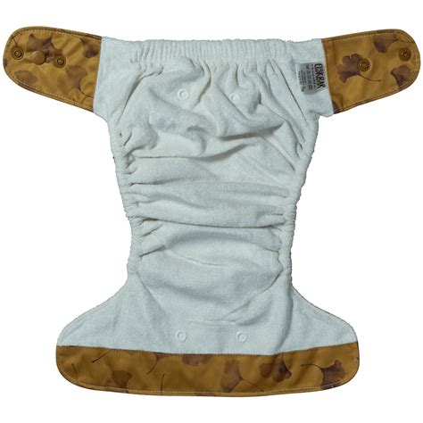 Natural Snap In Ginkgo Aio Cloth Diaper In Bamboo Elskbar