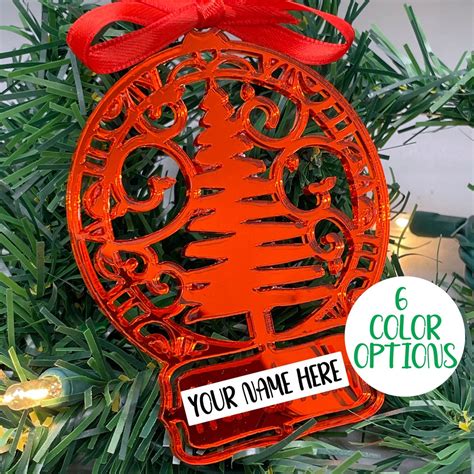 Custom Pine Tree Christmas Ornament 6 Color Options 2023 Etsy