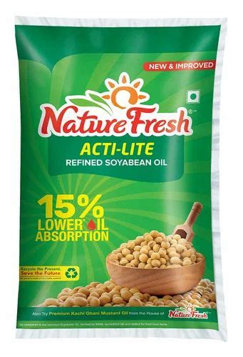 Nature Fresh Acti Lite Refined Soyabean Oil Packaging Type Packet