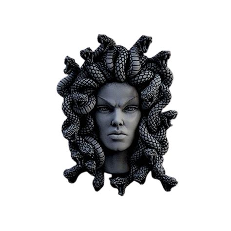 Medusa Gorgon Mask Statue Greek Mythology Monster Marble Etsy