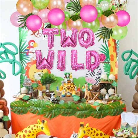 two wild birthday decorations for girl 16 balloons etsy