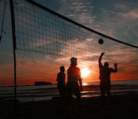 Beach Volleyball Sunset 4 Stock Image Image Of Africa 3423097