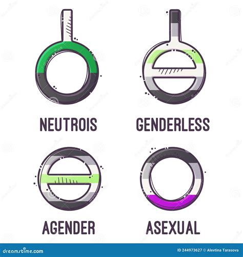 Gender Symbols Collections Signs Of Sexual Orientation Stock Vector