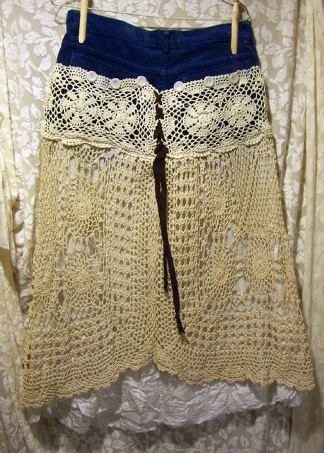 Handmade Ooak Deconstructed Crocheted Bohemian Skirt A Photo On