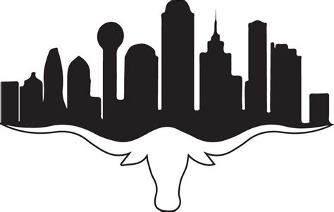 Black Dallas Texas Skyline Clipart Full Size Clipart 1657653