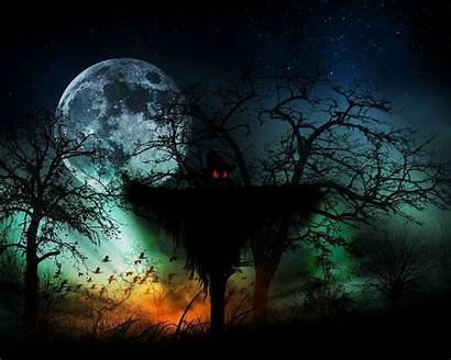 Halloween Scarecrow Wallpapers Creepy Moon Horror Artwork