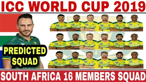 We did not find results for: ICC WORLD CUP 2019 SOUTH AFRICA TEAM SQUAD | SOUTH AFRICA 16 MEMBERS ODI SQUAD FOR WORLD CUP ...