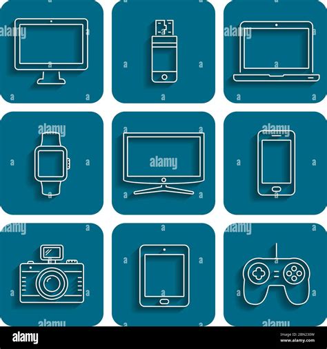 Digital Device Icons Stock Vector Image And Art Alamy