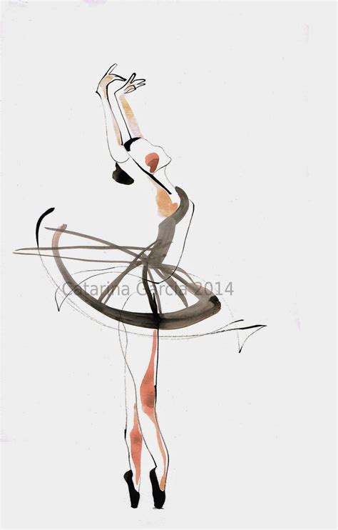 Ballet Sketches Ballet Dance Drawing Ink And Watercolor On Papel