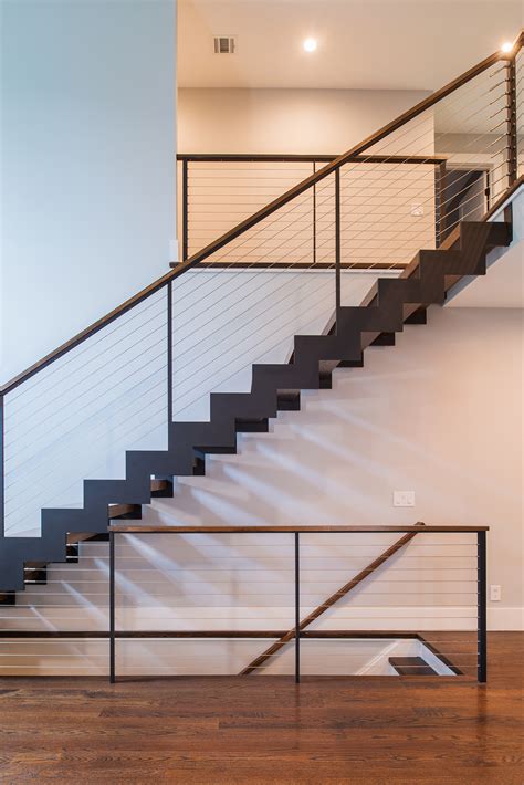 Zigzag Stairs And Cable Railing — Teaneck Nj Keuka Studios