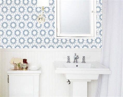 Removable Wallpaper Blue White Peel And Stick Wallpaper Self Adhesive