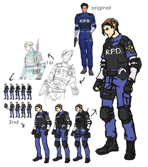 Leon S Kennedy Concept Artwork From Resident Evil 2 2019 Art