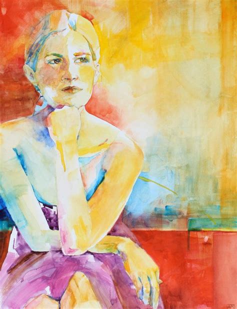 This Bold Bright Contemporary Figurative Watercolor Painting Is Titled