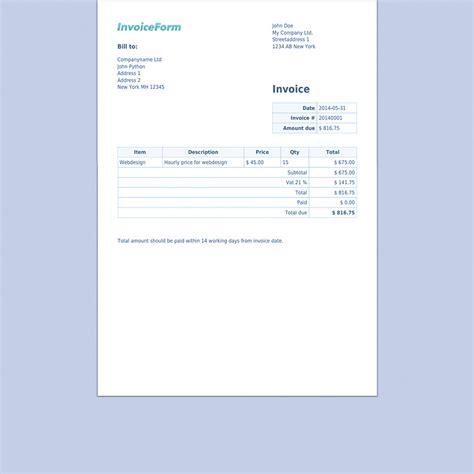 Invoiceform Invoicing Made Easy Free Download Download Invoiceform