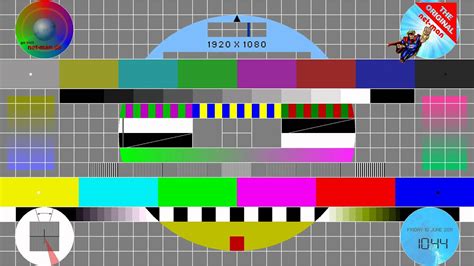 Test Pattern And Monitor Calibration Chart Youtube
