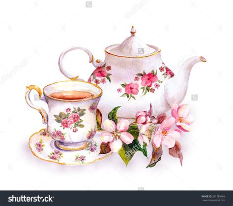 Watercolor Design Watercolor Flowers Watercolor Paintings Tea Cup