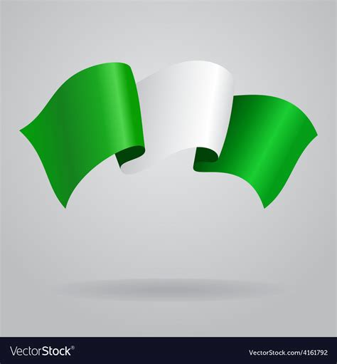 Nigerian Waving Flag Royalty Free Vector Image