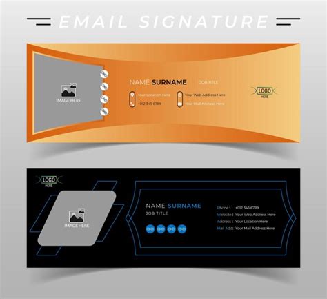 Premium Vector Modern Corporate Email Signature Template