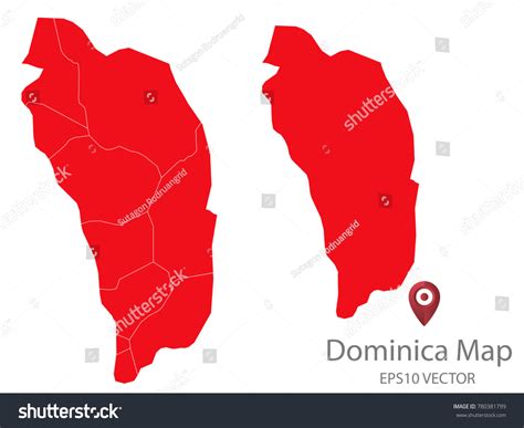Couple Set Mapred Map Dominicavector Eps10 Stock Vector Royalty Free