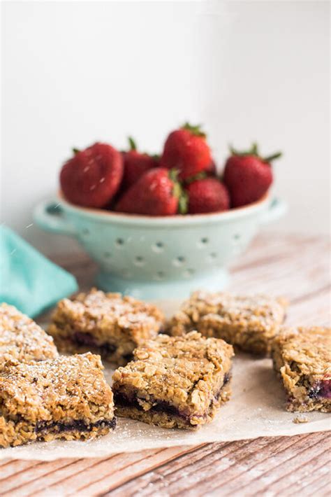 Vegan Gluten Free Strawberry Oat Bars Xoxobella