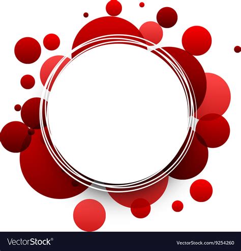 Round Red Background Royalty Free Vector Image