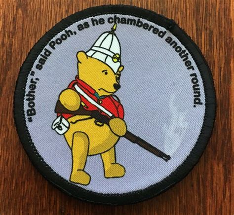 Winnie The Pooh With Martini Henry Round Morale Patch Morale Patch