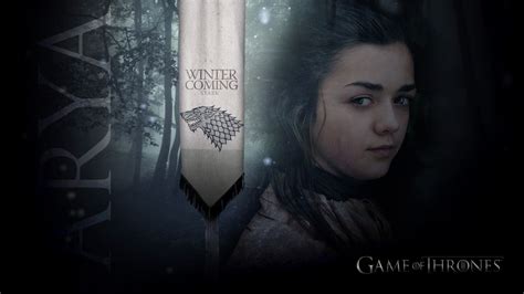 Wallpaper Game Of Thrones Maisie Williams Arya Stark Darkness
