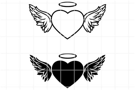 Angel Wings Svg Wings With Heart Svg Heart Wings Clipart 960849
