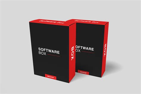 realistic software box mockup  mockup