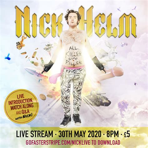 News Nick Helm Launches Show Online With Watchalong And Qanda