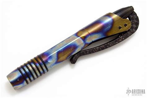Custom Siphon Ii Flamed Titanium And Lscf Lever Arizona Custom Knives