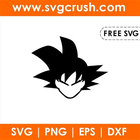 Free Svg Cut Files Svg Cutting Files Goku Face Vinyl Decal Projects