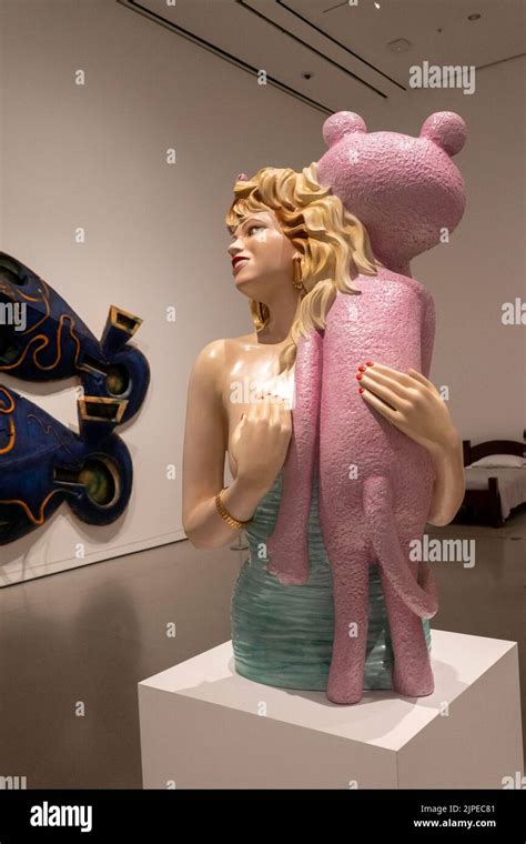 Pink Panther Porcelain Sculpture By Jeff Koons At The Museum Of