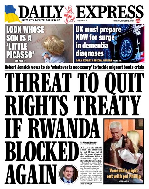 Daily Express Front Page 10th Of August 2023 Tomorrows Papers Today