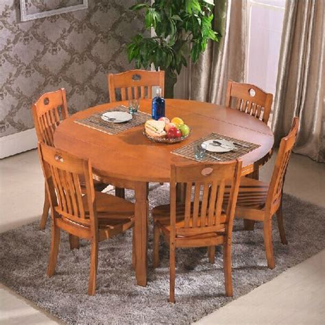 All solid wood dining sets 63 options. All solid wood dining table folding small apartment scalable rectangle round oak dining table ...