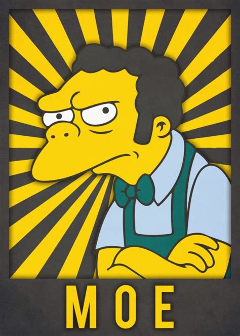 The Simpsons Characters Moe Szyslak Displate Artwork By Artist Durro